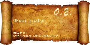 Okosi Eszter névjegykártya