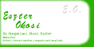 eszter okosi business card